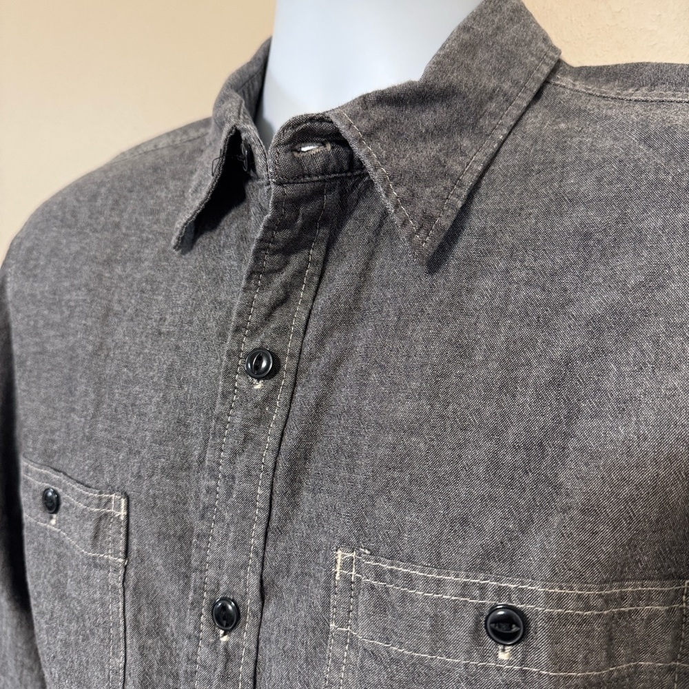 Denim & Supply Ralph Lauren Charcoal Button-Down Shirt size Large - Picture 4 of 12